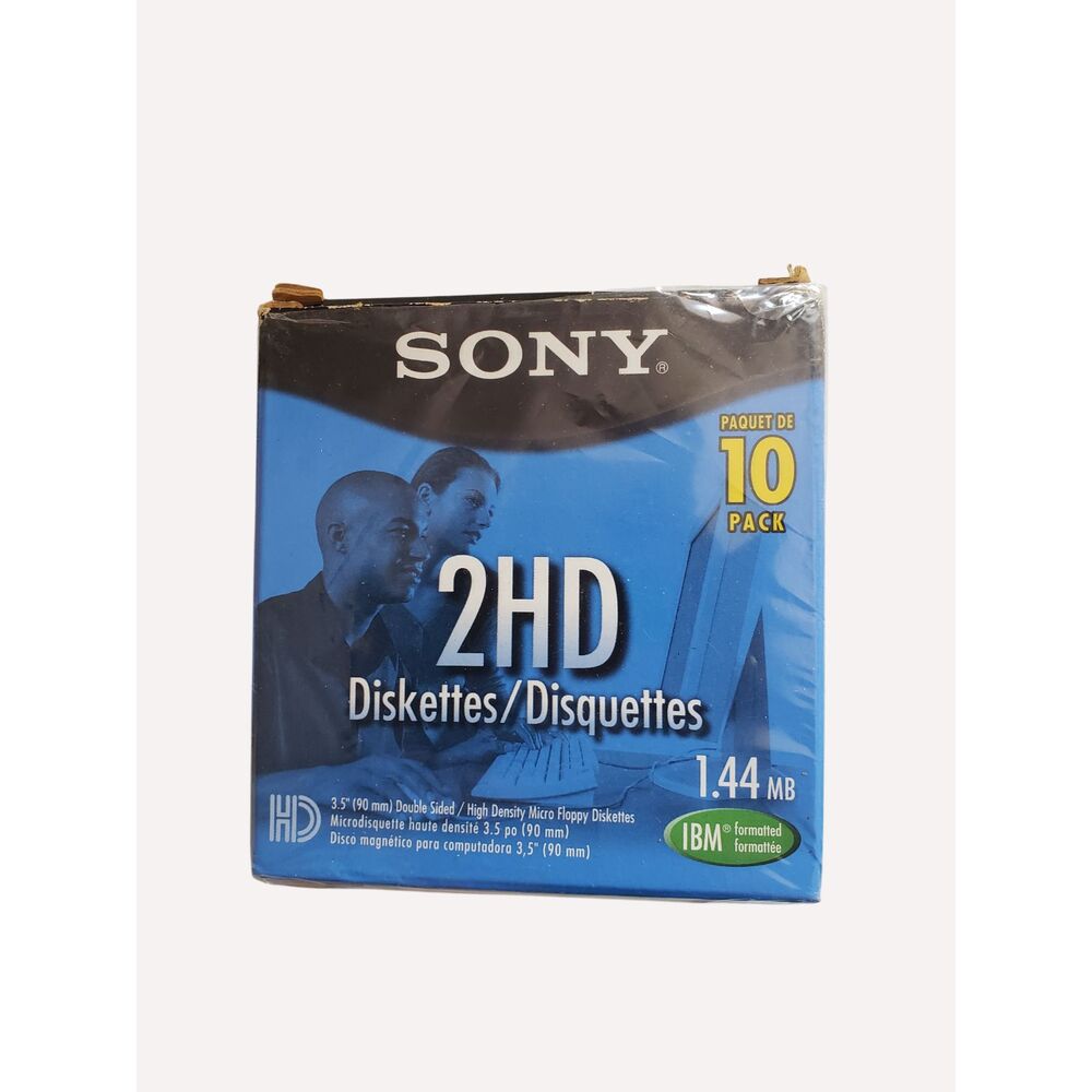 Sony 100MFD-2HD 1.44MB Double Sided Micro Floppy Diskettes Open Box-9pc